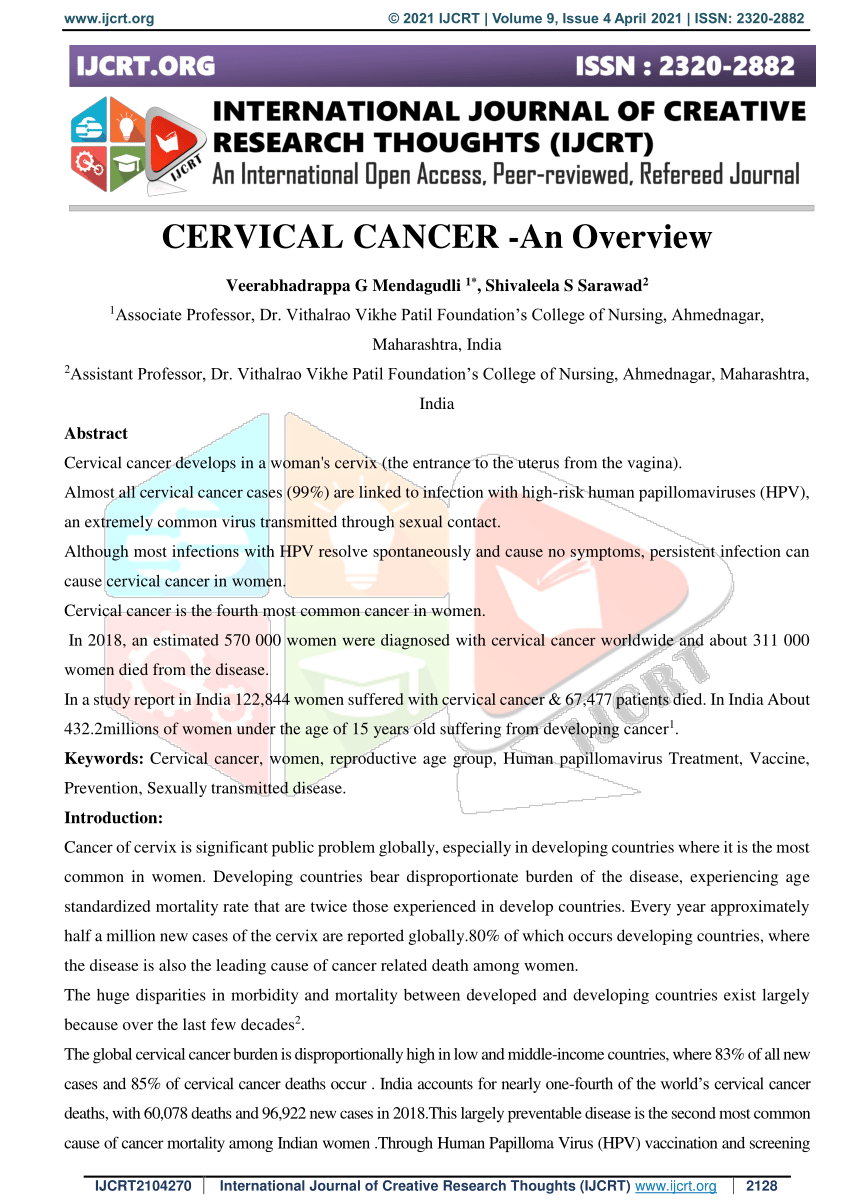 essay about cervical cancer