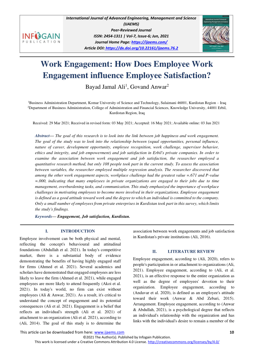 thesis on employee engagement job satisfaction