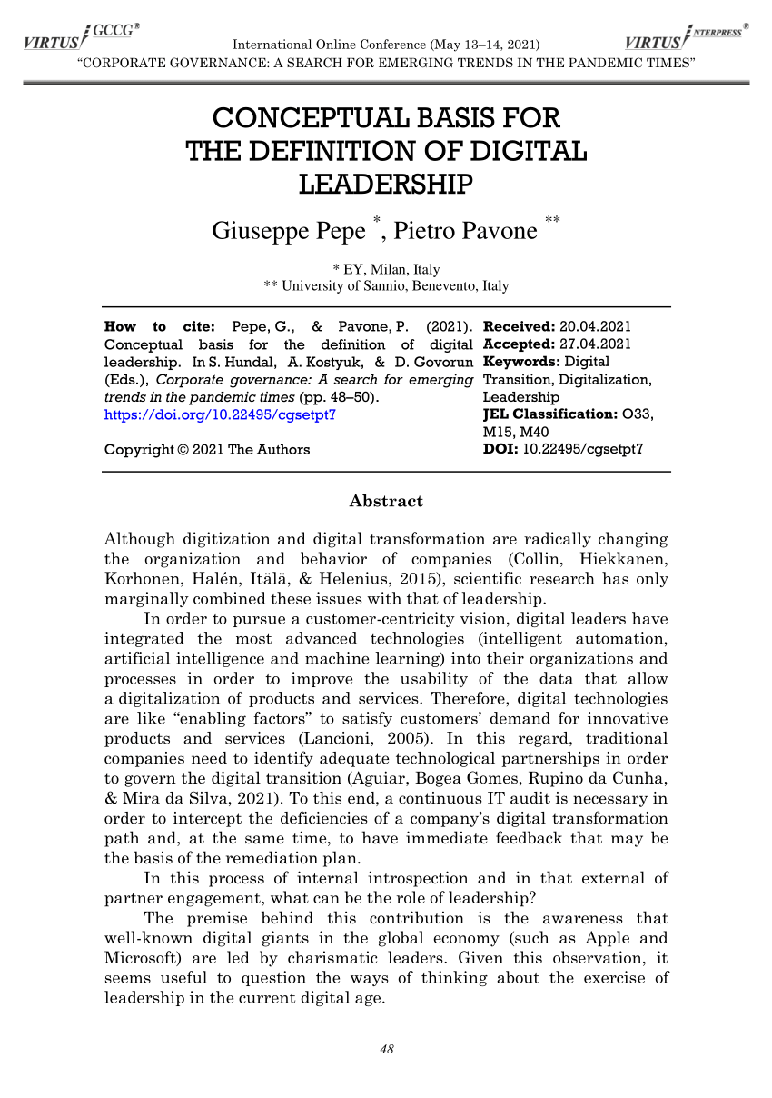 digital leadership dissertation