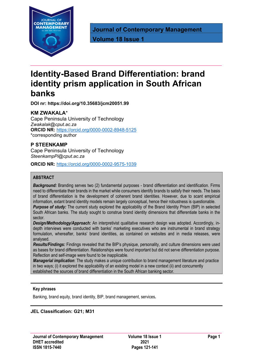 Brand Identity Prism, PDF, Marketing Communications