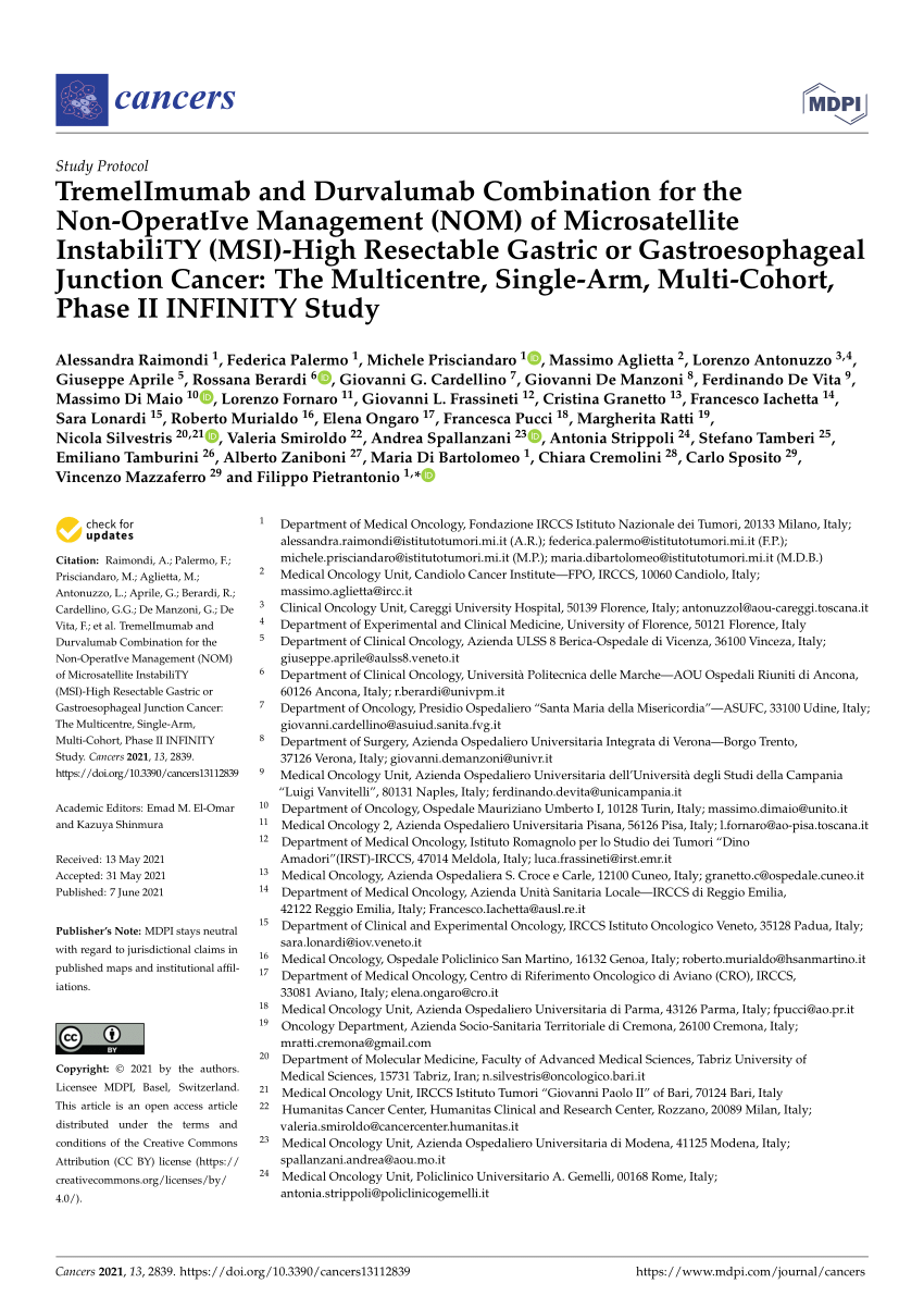 PDF TremelImumab and Durvalumab Combination for the Non OperatIve