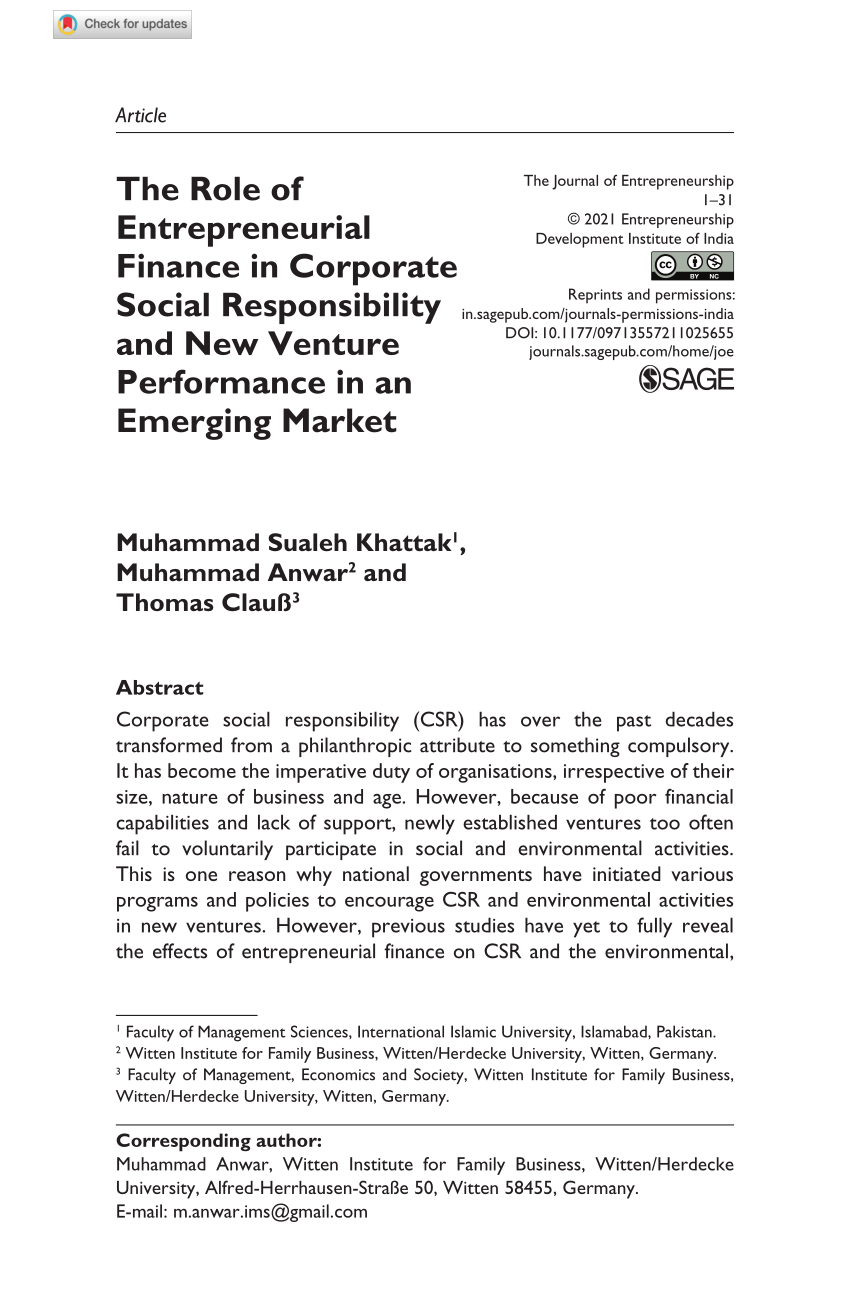research topics in entrepreneurial finance