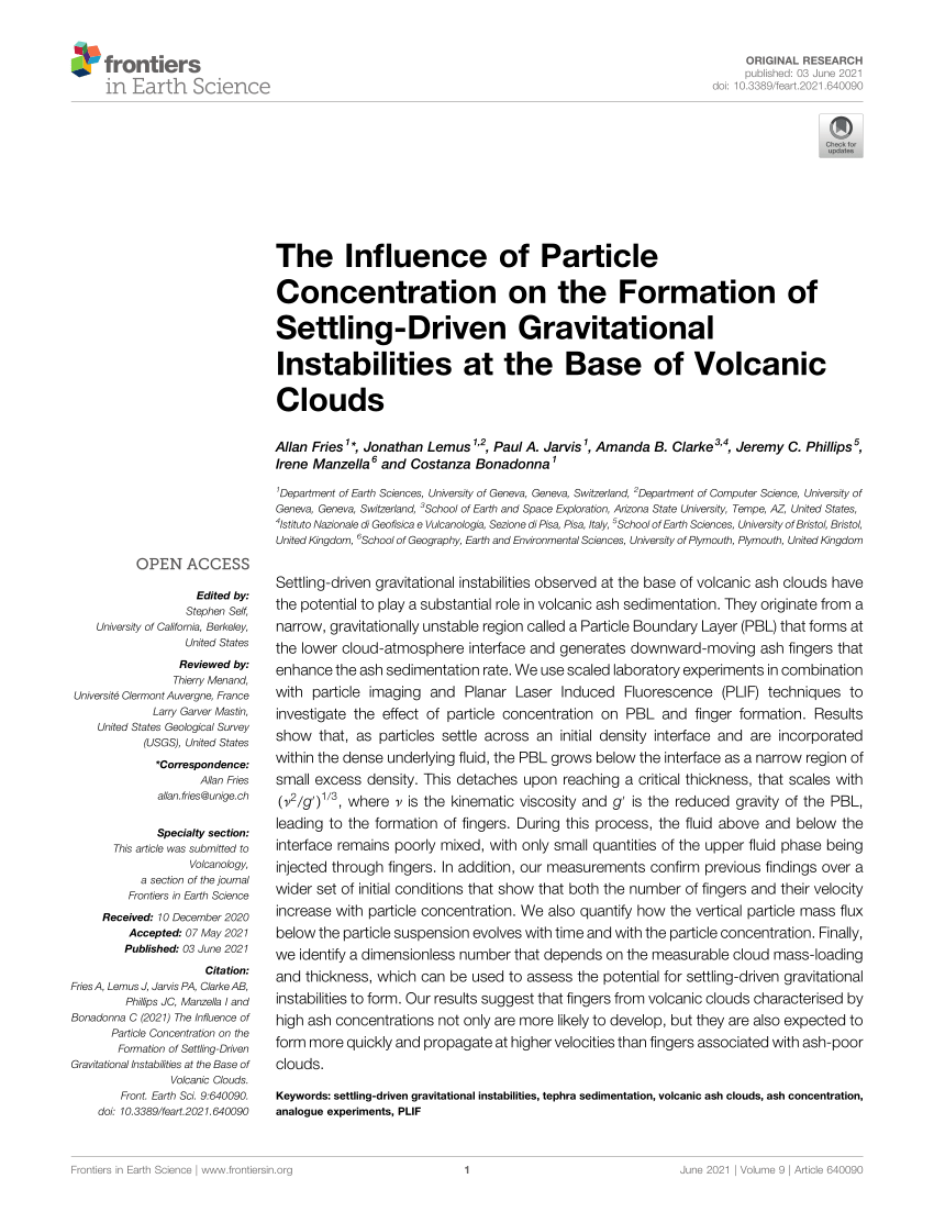 PDF) The Influence of Particle Concentration on the Formation of ...