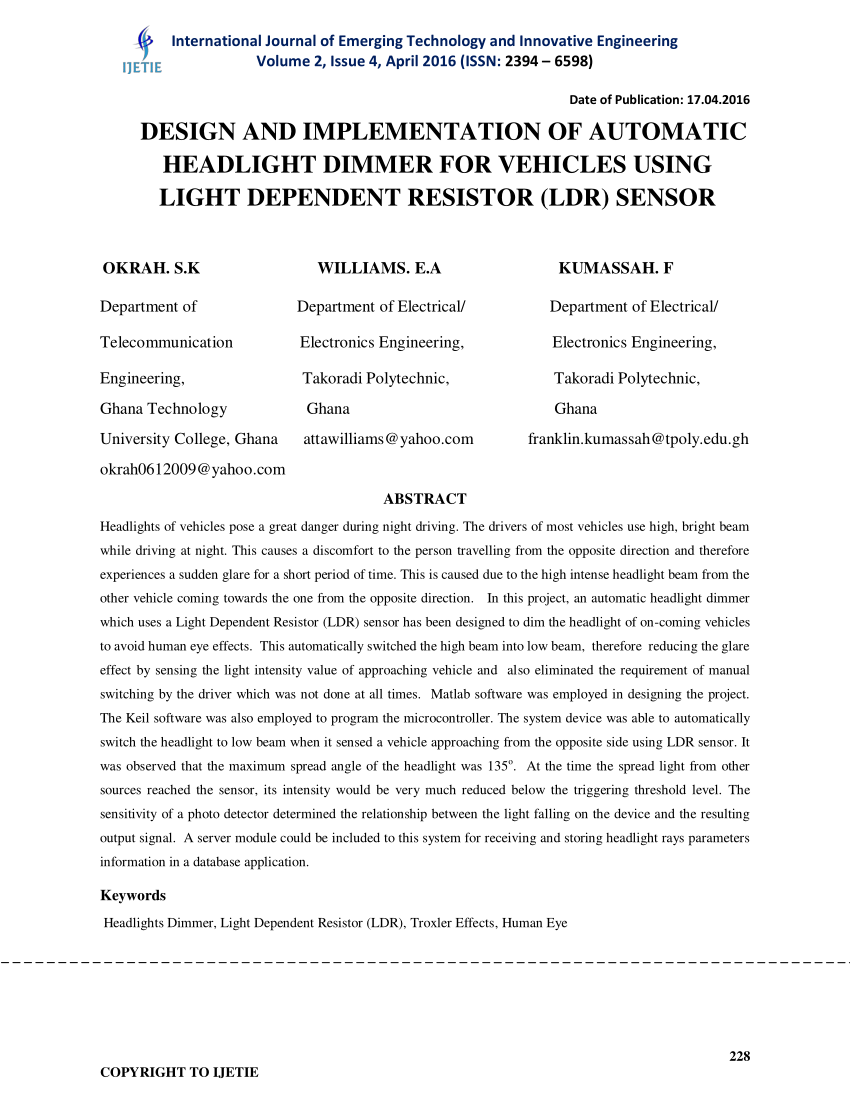 ldr sensor research paper