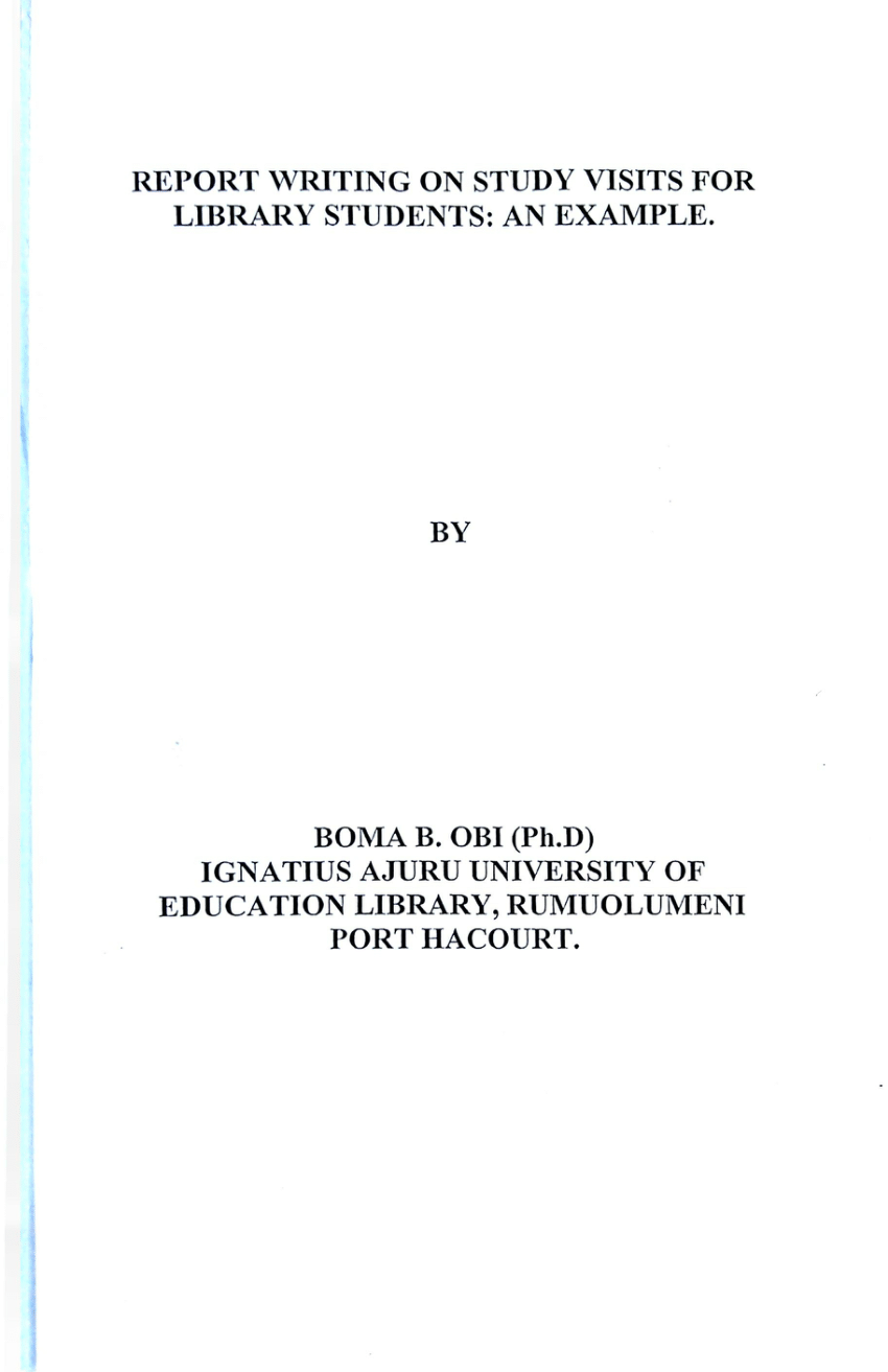 pdf-report-writing-on-study-visits-for-library-students-an-example