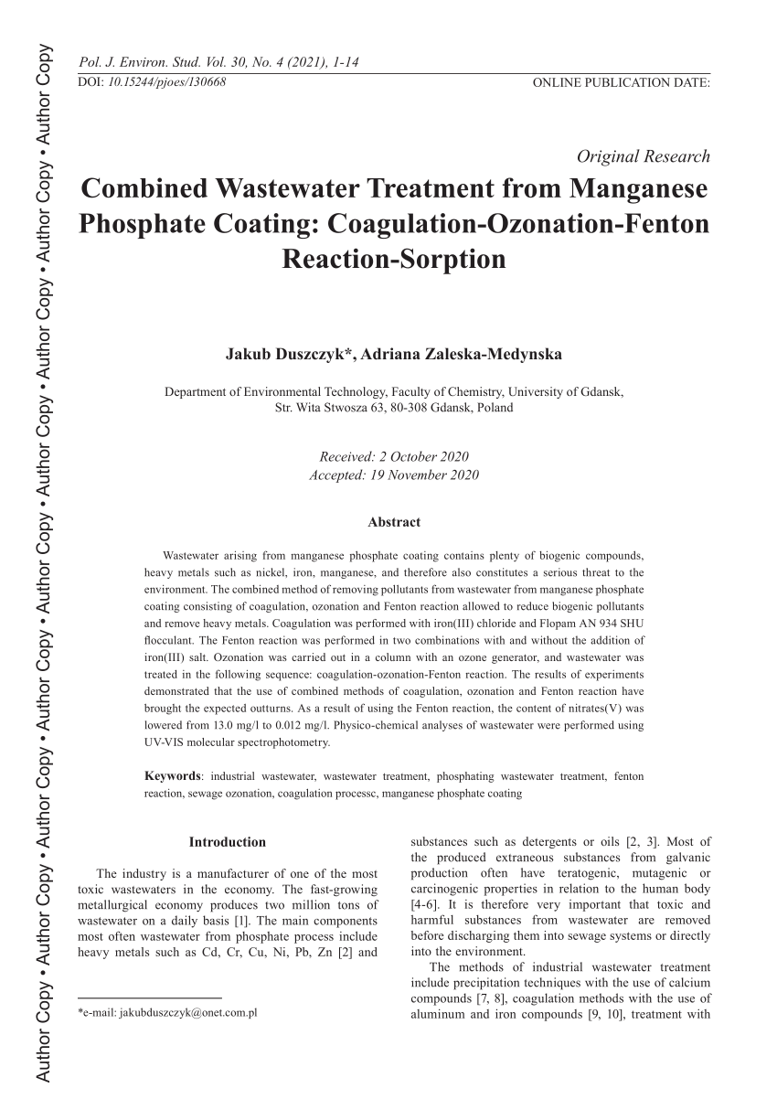 Parameters and results of coagulation assisted by Flopam flocculant 2 mg/l