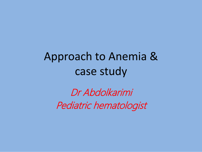 case presentation on anemia pdf