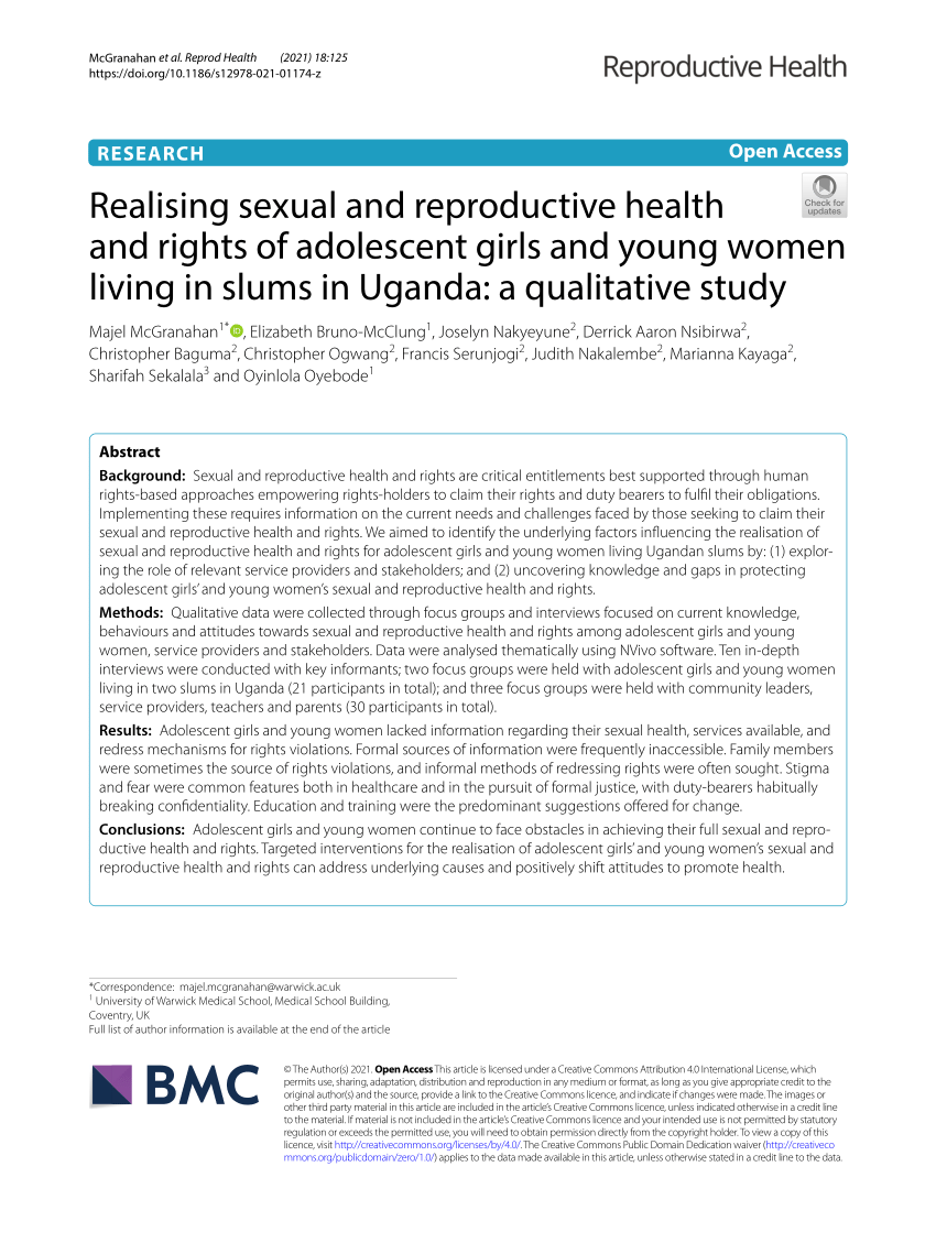 PDF Realising sexual and reproductive health and rights of