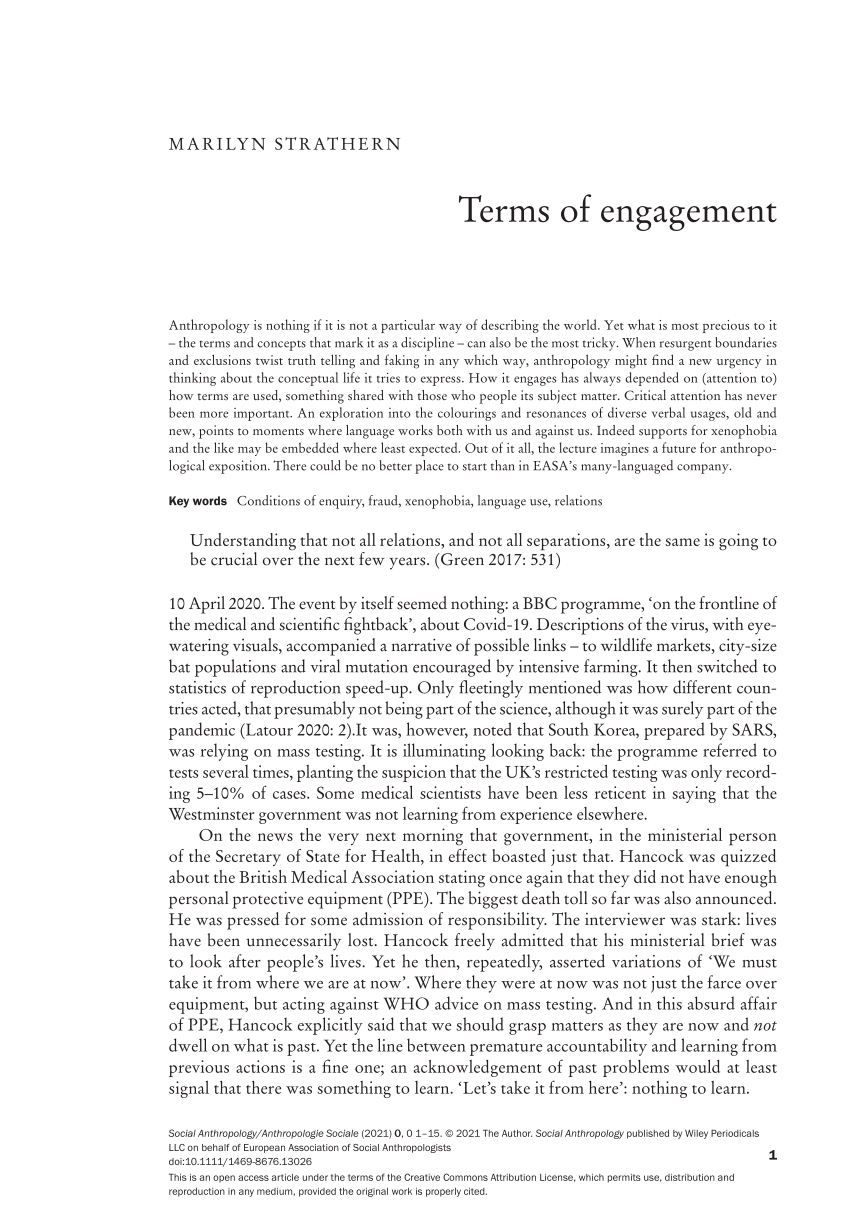 PDF) Terms of engagement