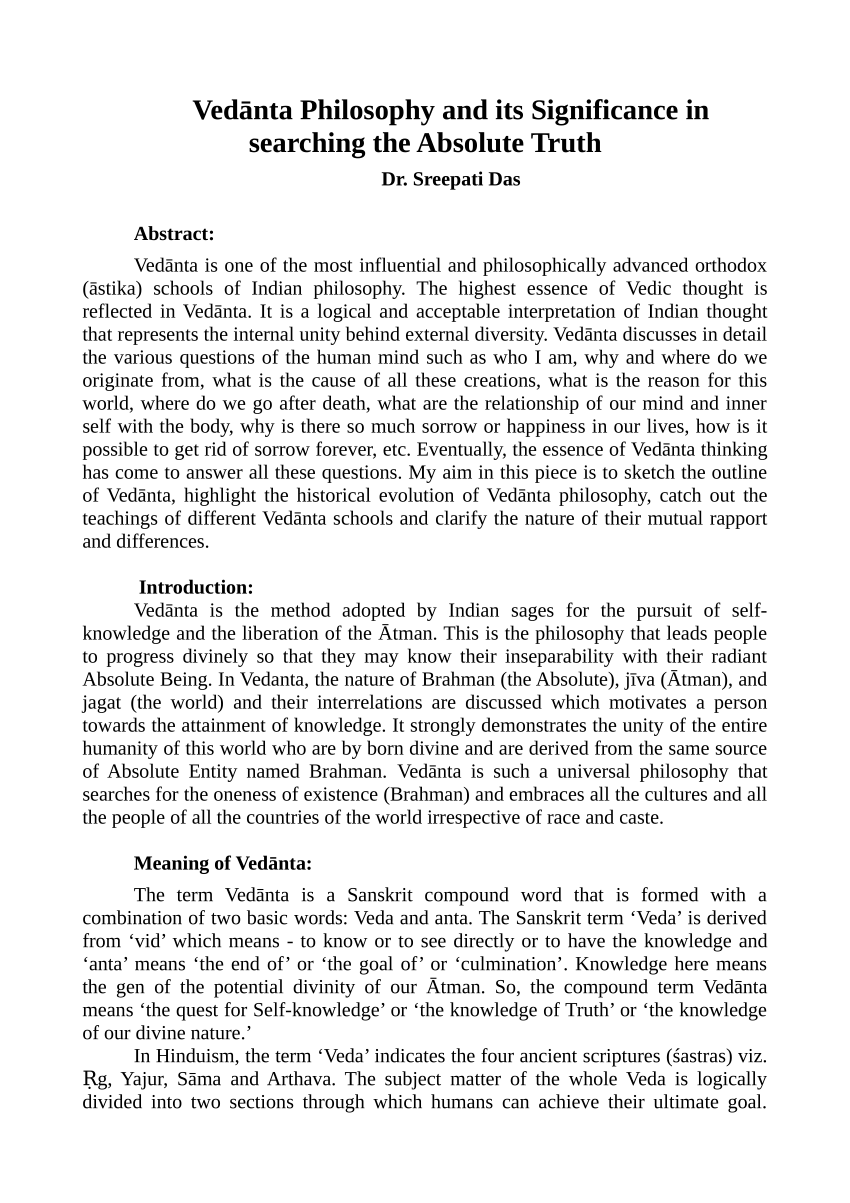 vedanta research report pdf