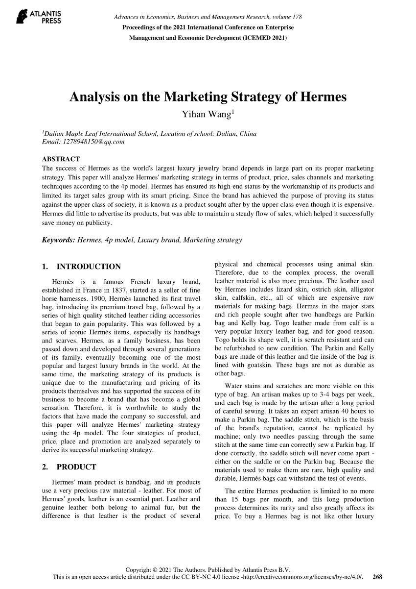 Hermes International Swot Analysis - Business Marketing Strategy