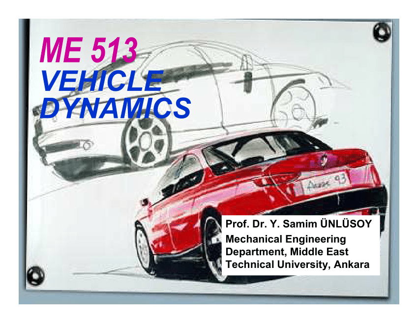 (PDF) Vehicle Dynamics_Lecture Slides_2021