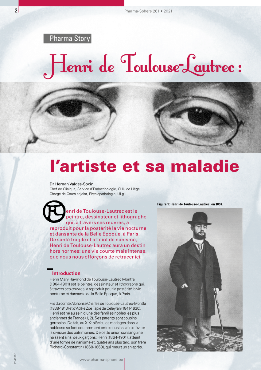 Pdf Henri De Toulouse Lautrec L Artiste Et Sa Maladie