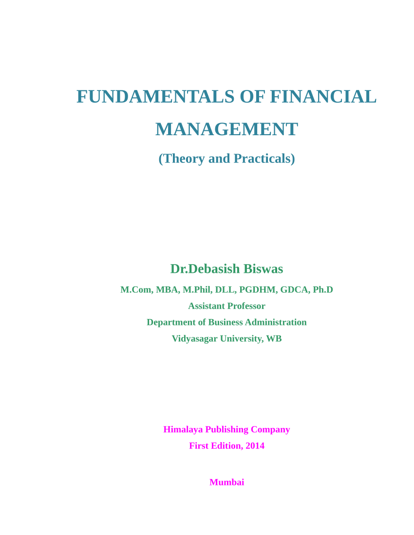 research paper on financial management pdf