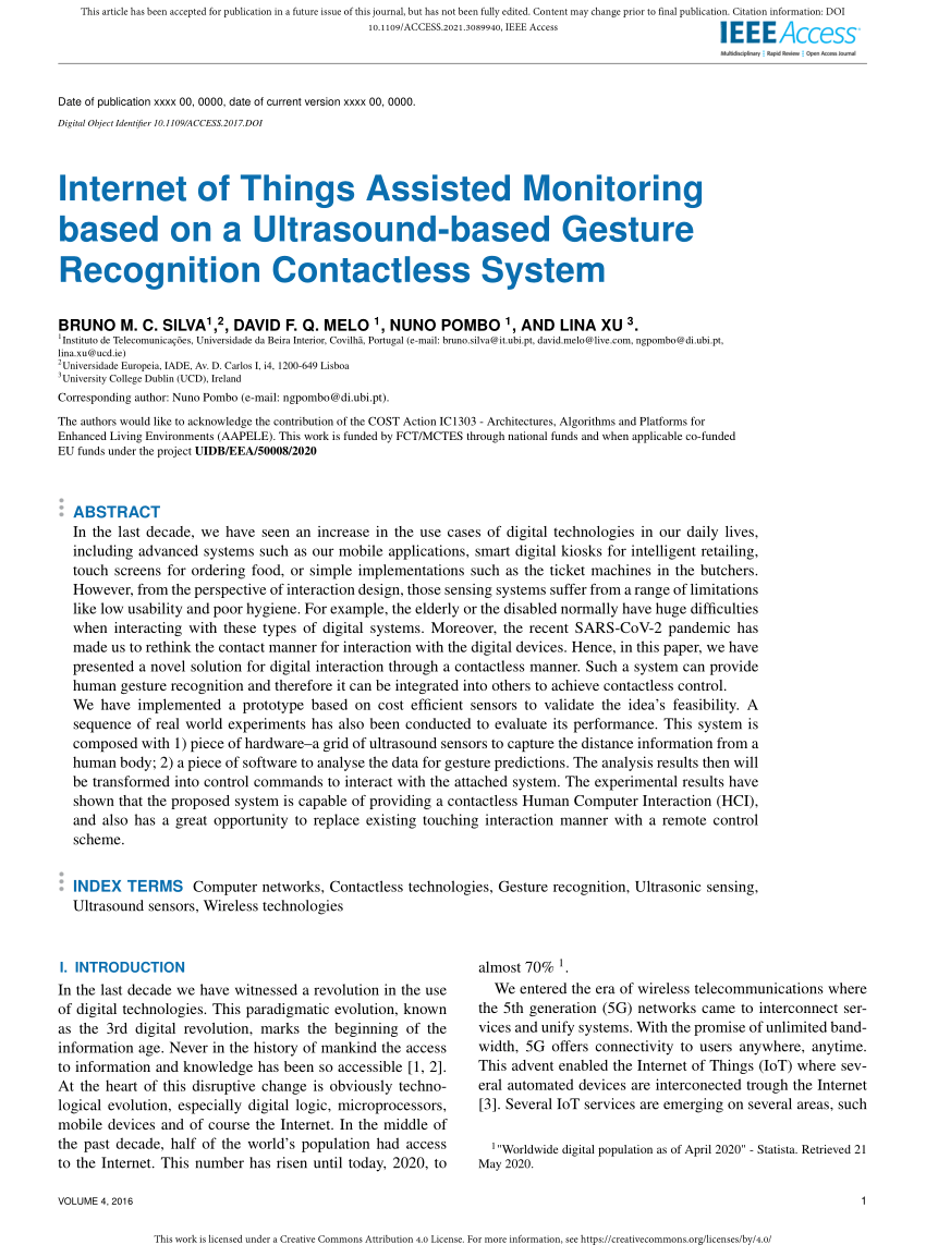 PDF) Internet of Things Assisted Monitoring based on a Ultrasound ...