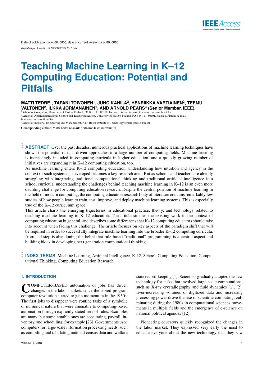 School Madem And Student Xxxx Videoes - PDF) Teaching Machine Learning in K-12 Computing Education: Potential and  Pitfalls