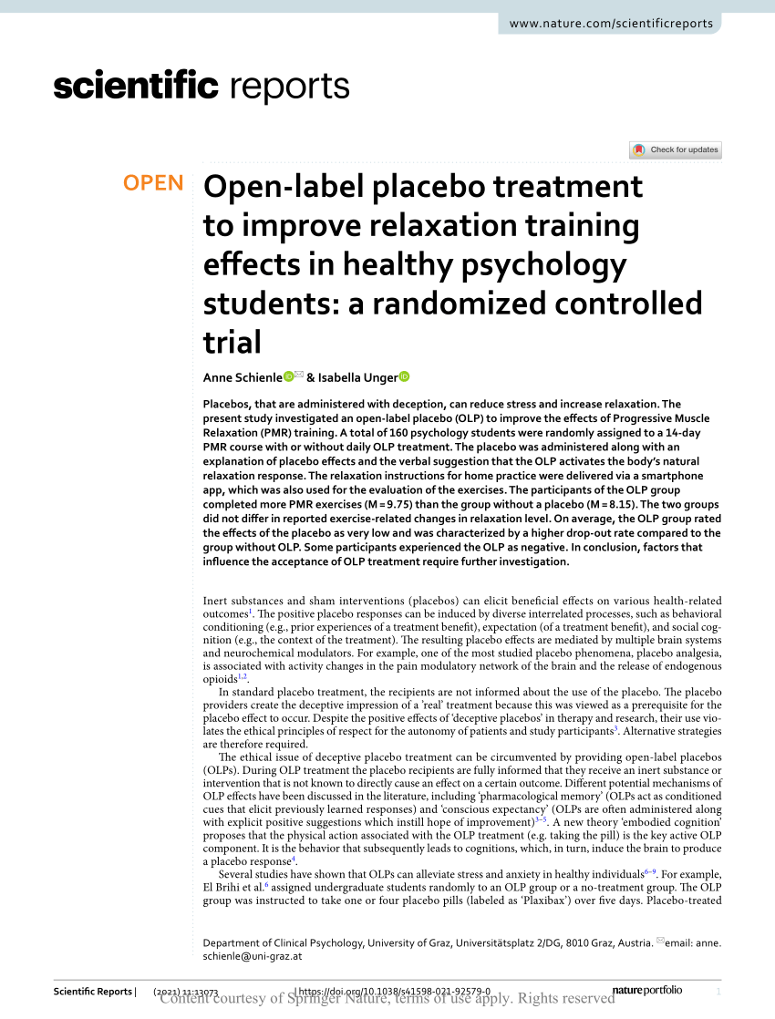The role of positive information provision in open‐label placebo