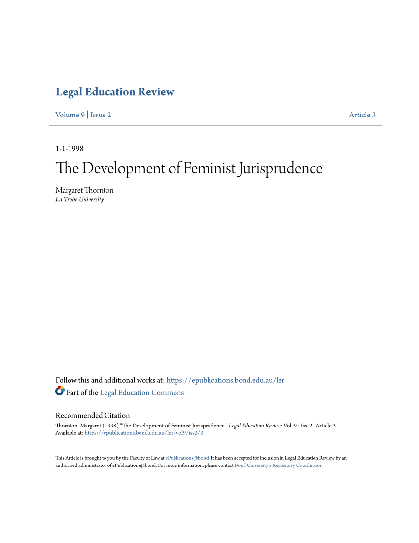 research paper on feminist jurisprudence