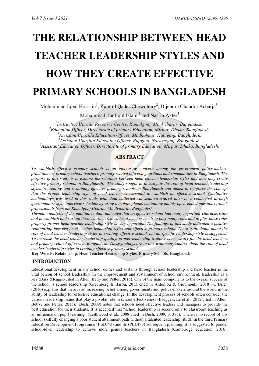 pdf-the-relationship-between-head-teacher-leadership-styles-and-how