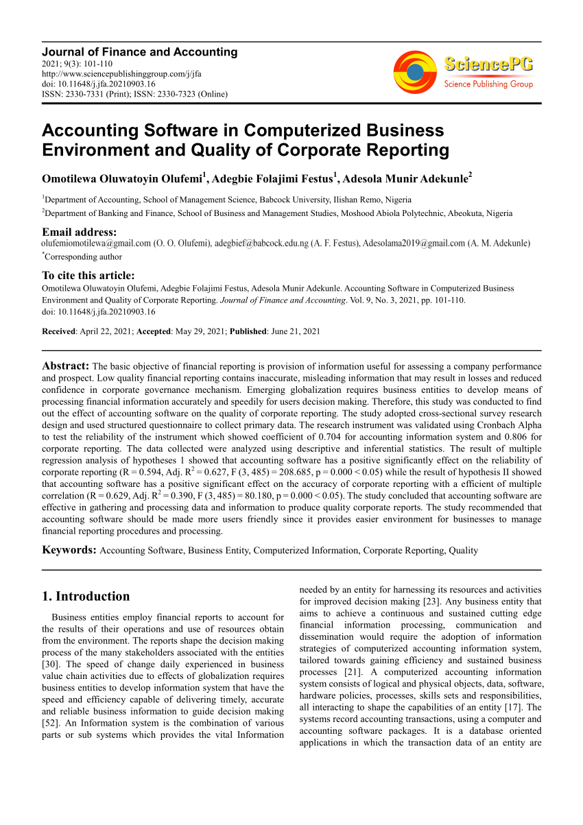 research paper on accounting software