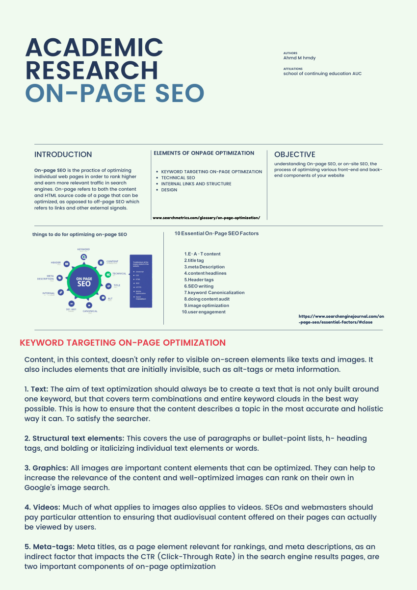 research paper on seo