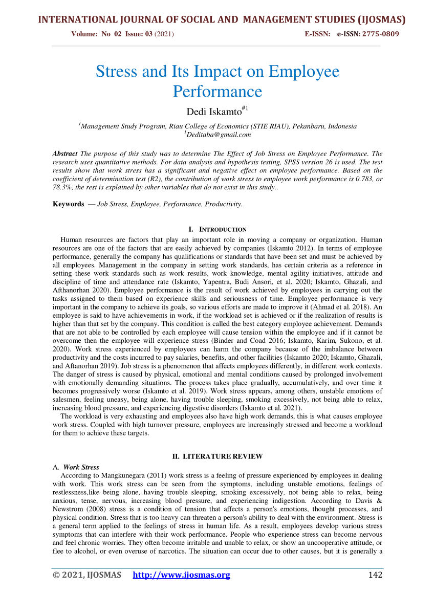 research paper on employee performance