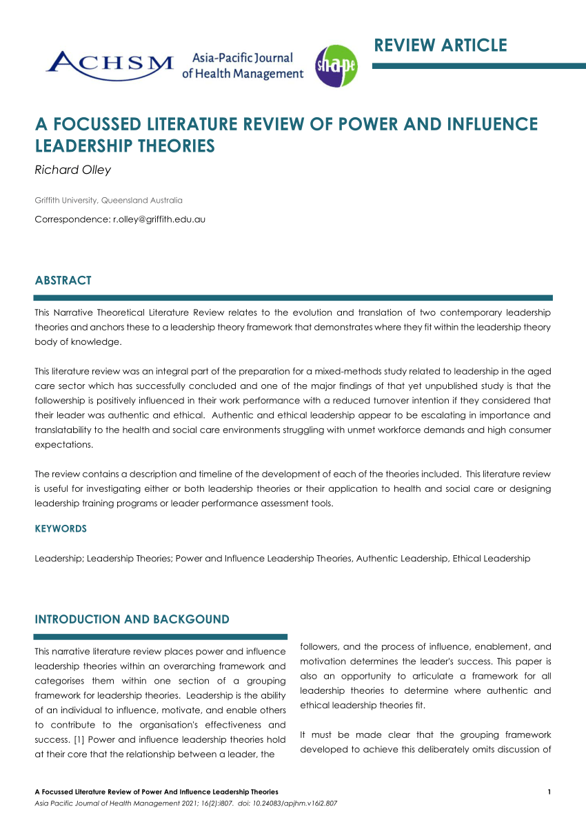 essay on power and influence