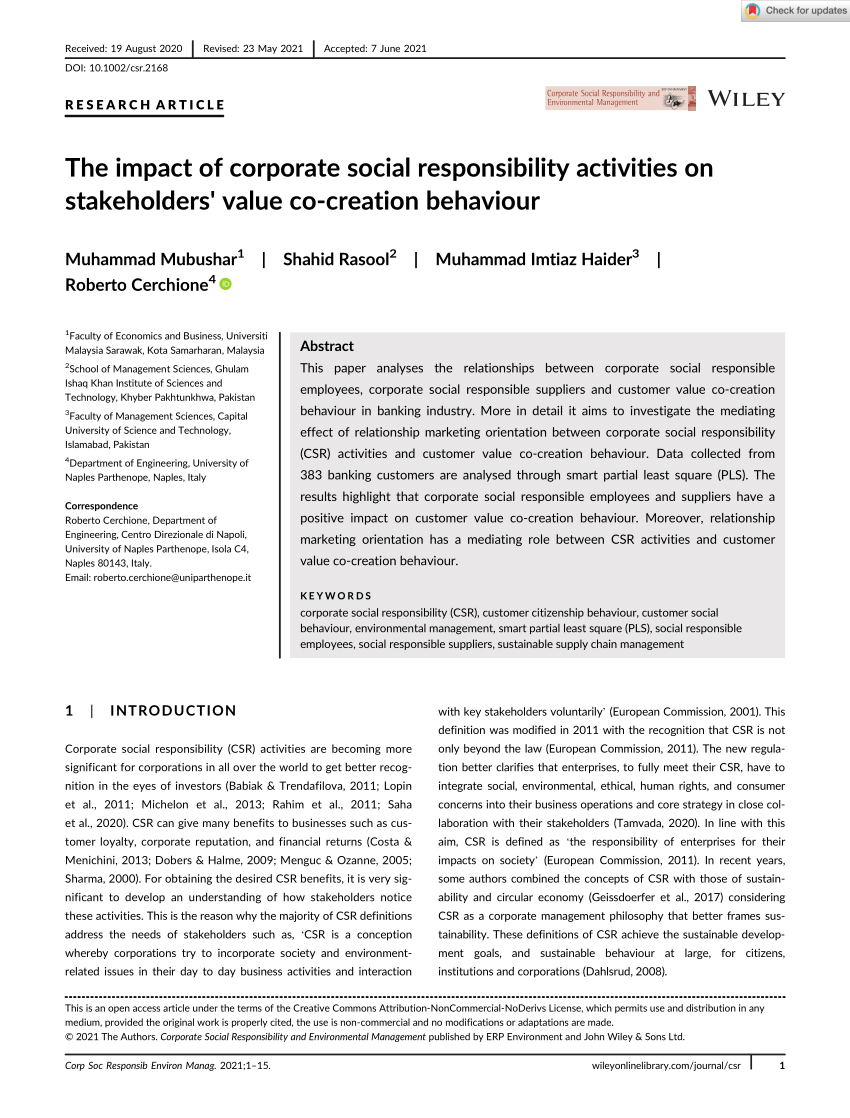 research paper on csr activities