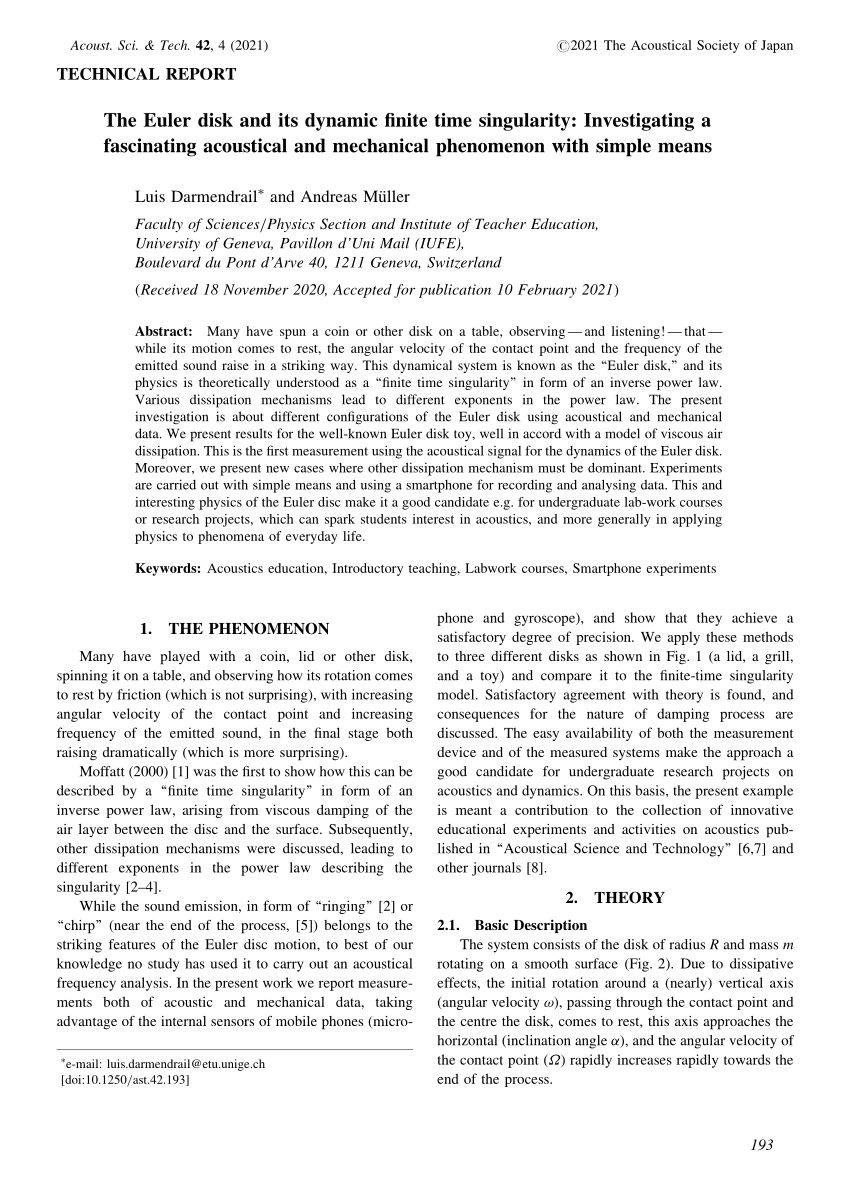 PDF] The ringing of Euler's disk