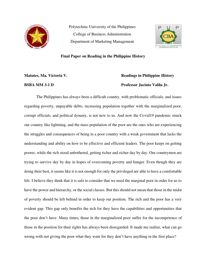 essay about reading in philippine history