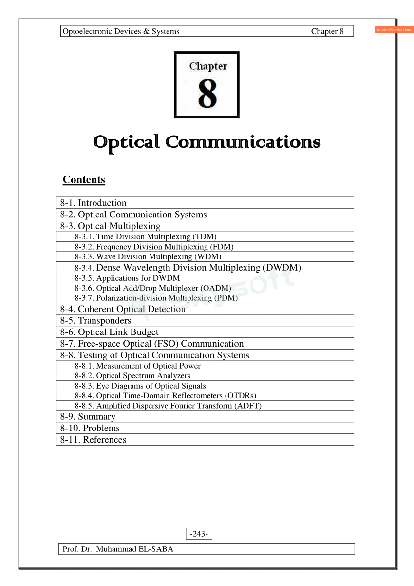 optical communication research paper topics