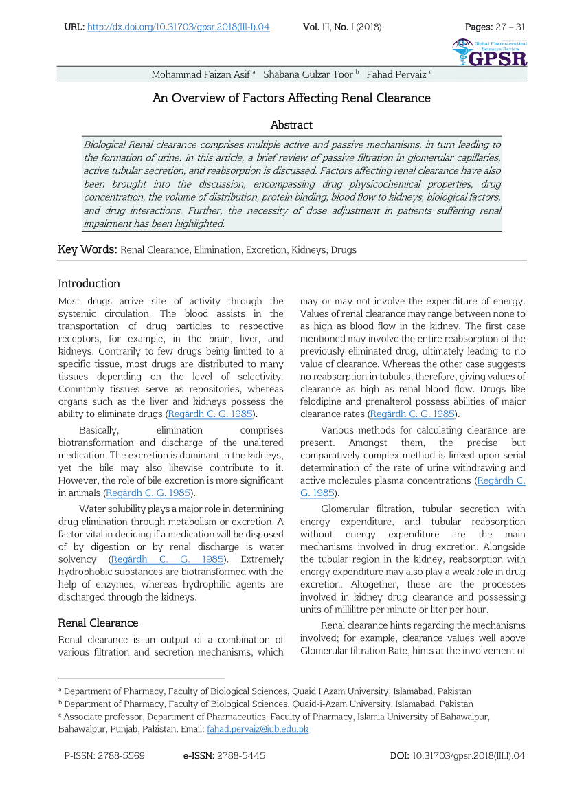 pdf-an-overview-of-factors-affecting-renal-clearance