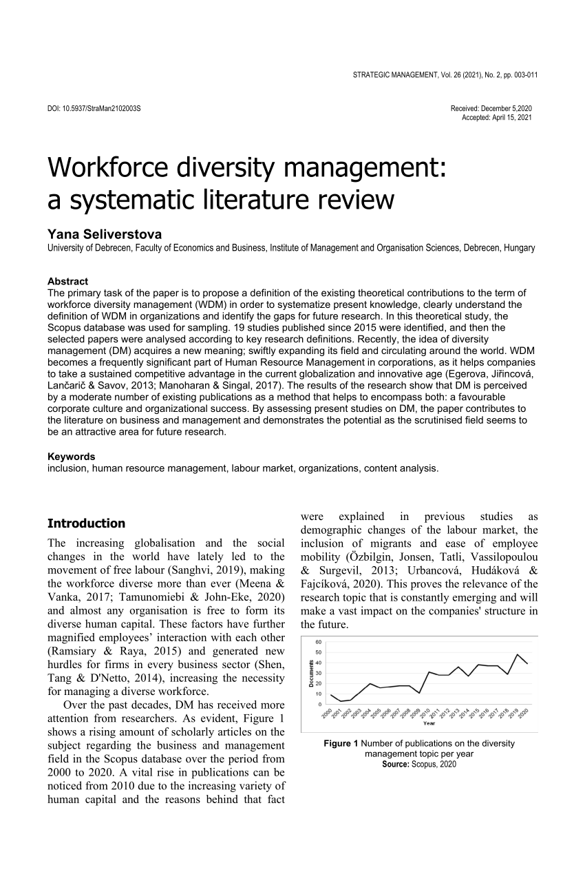 workforce diversity management a systematic literature review