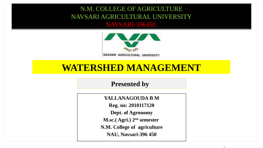 research papers on watershed management