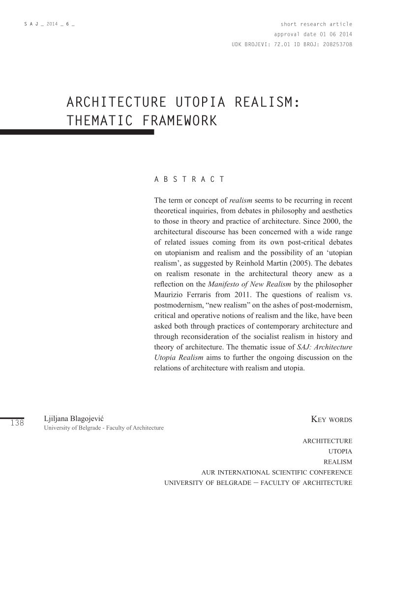 architecture dissertation utopia