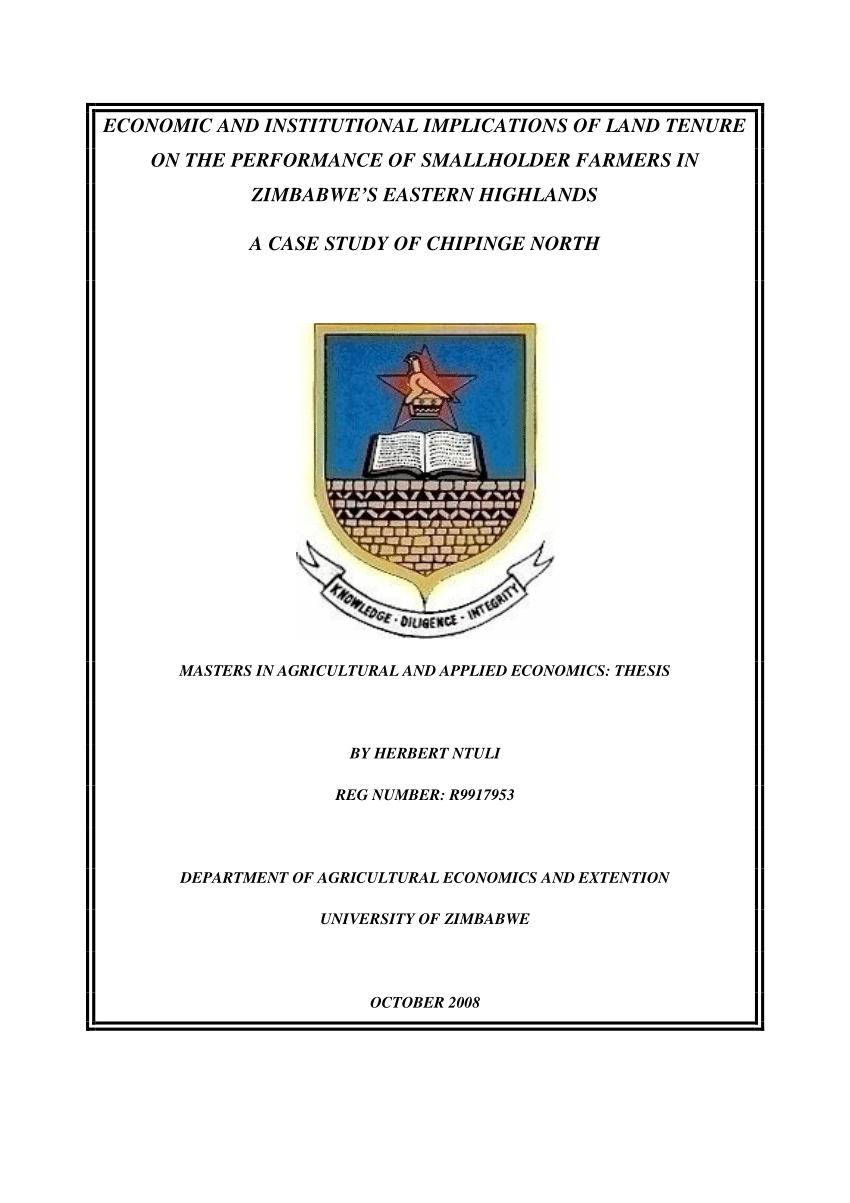university of zimbabwe thesis