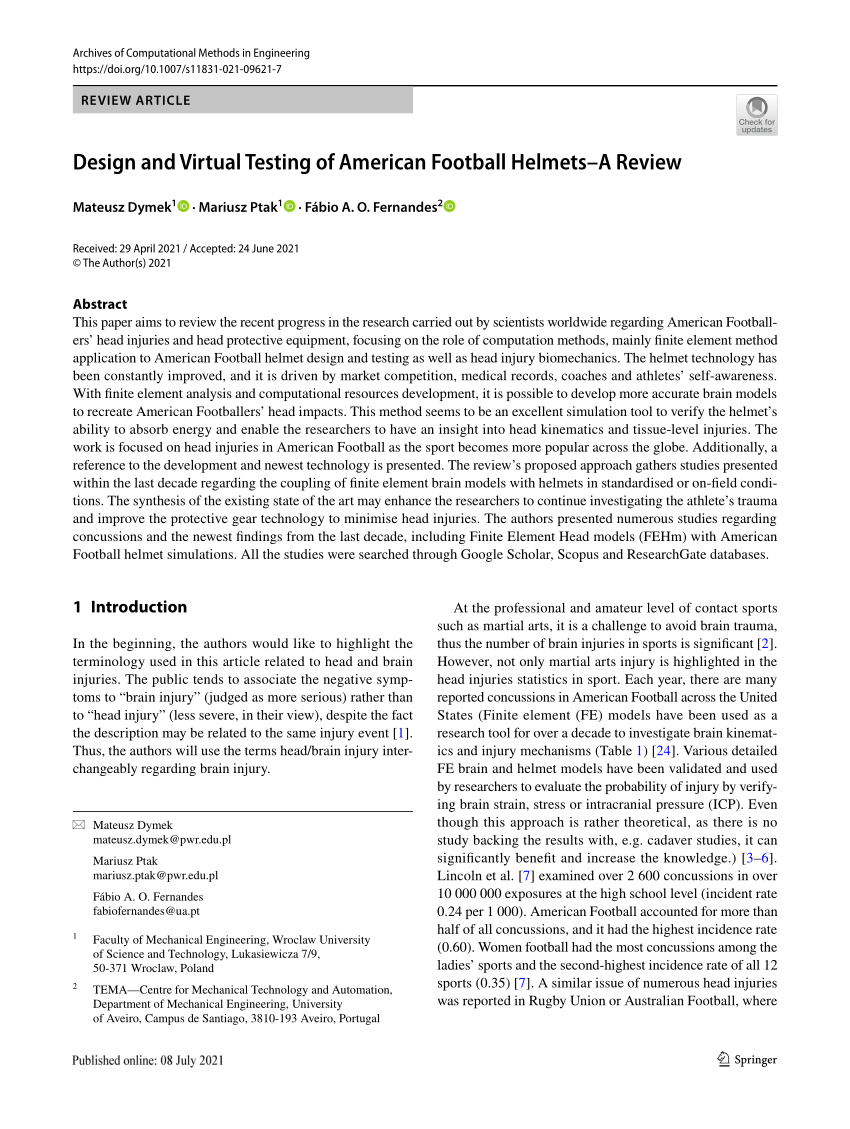 Impact test comparisons of 20th and 21st century American football helmets  in: Journal of Neurosurgery Volume 116 Issue 1 (2012) Journals