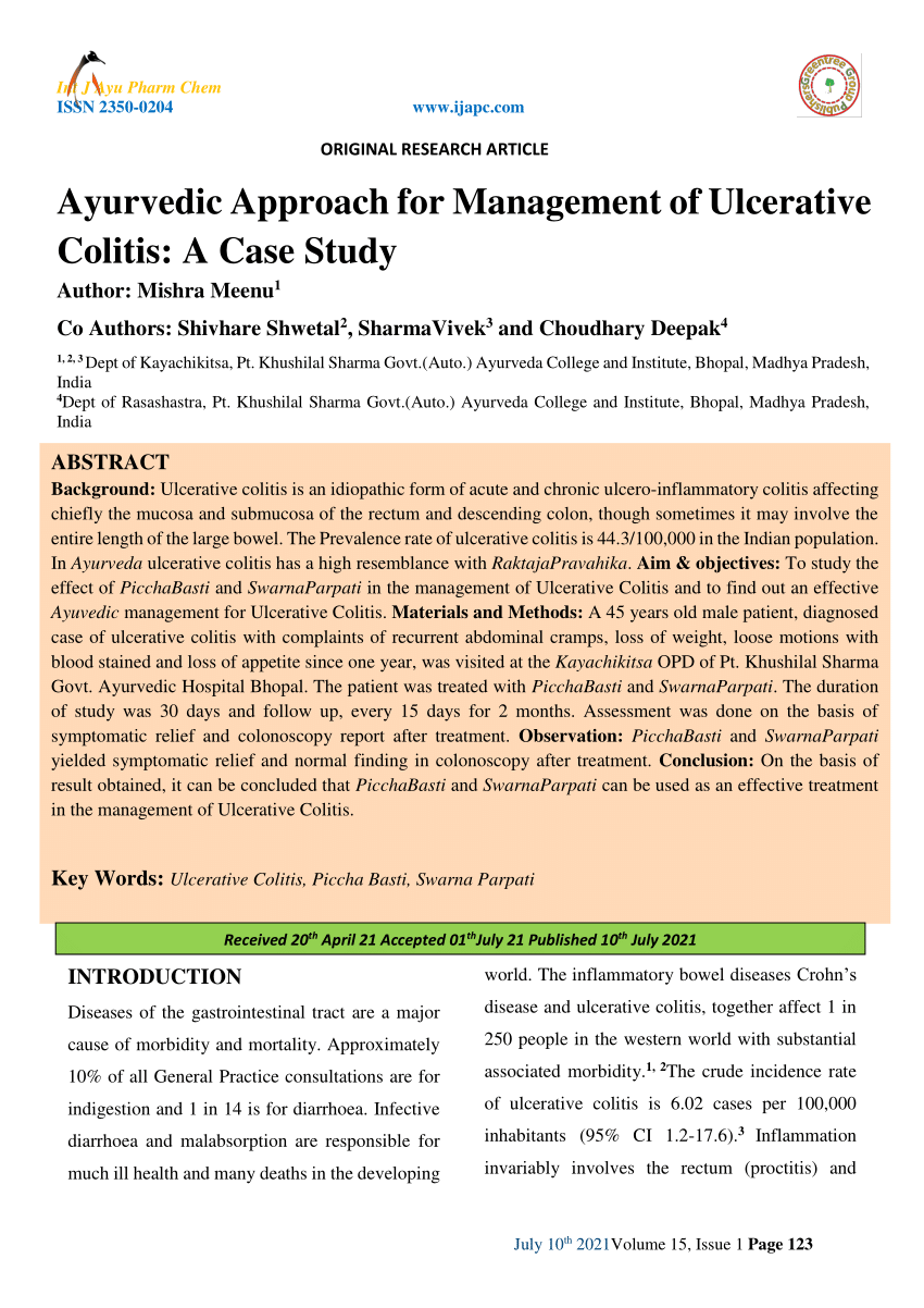 case study about ulcerative colitis
