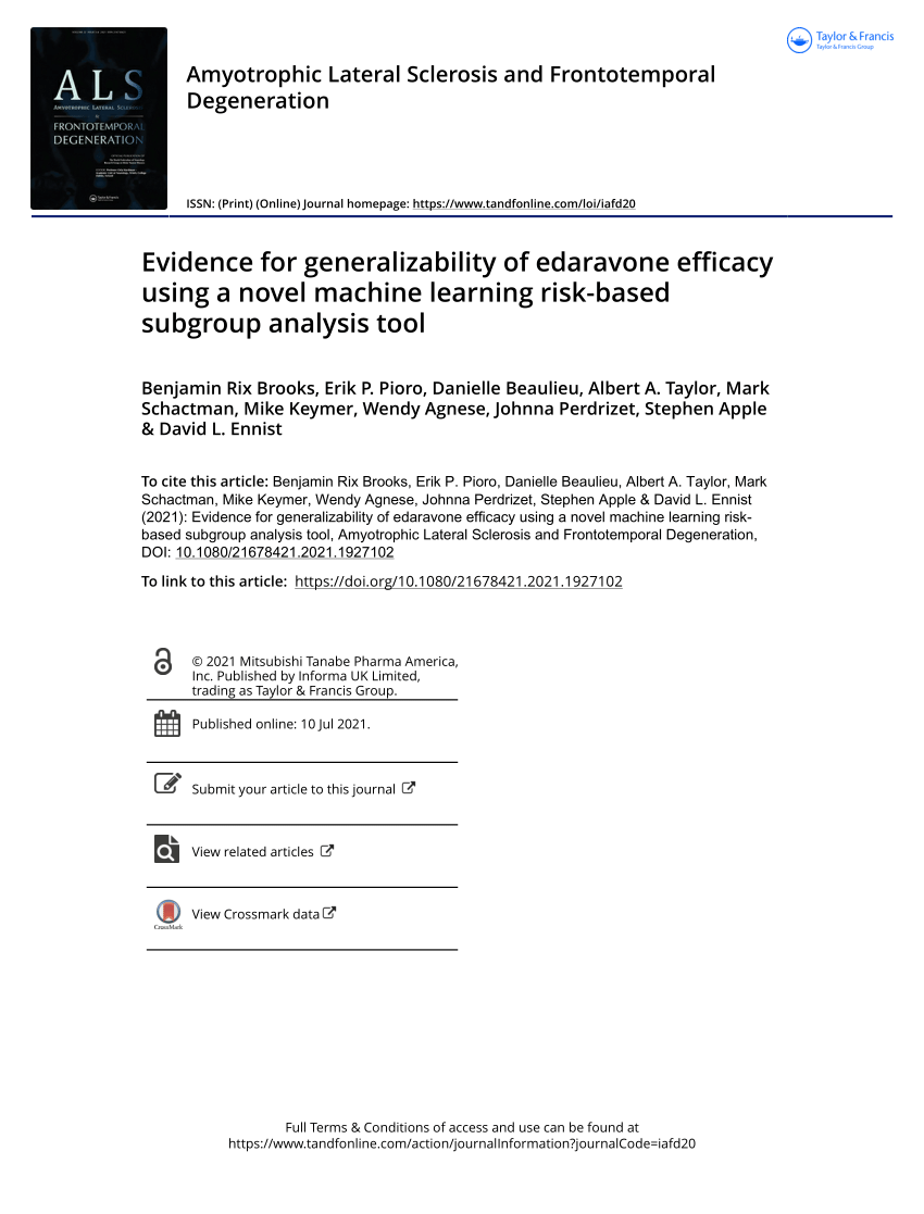 (PDF) Evidence for generalizability of edaravone efficacy ...