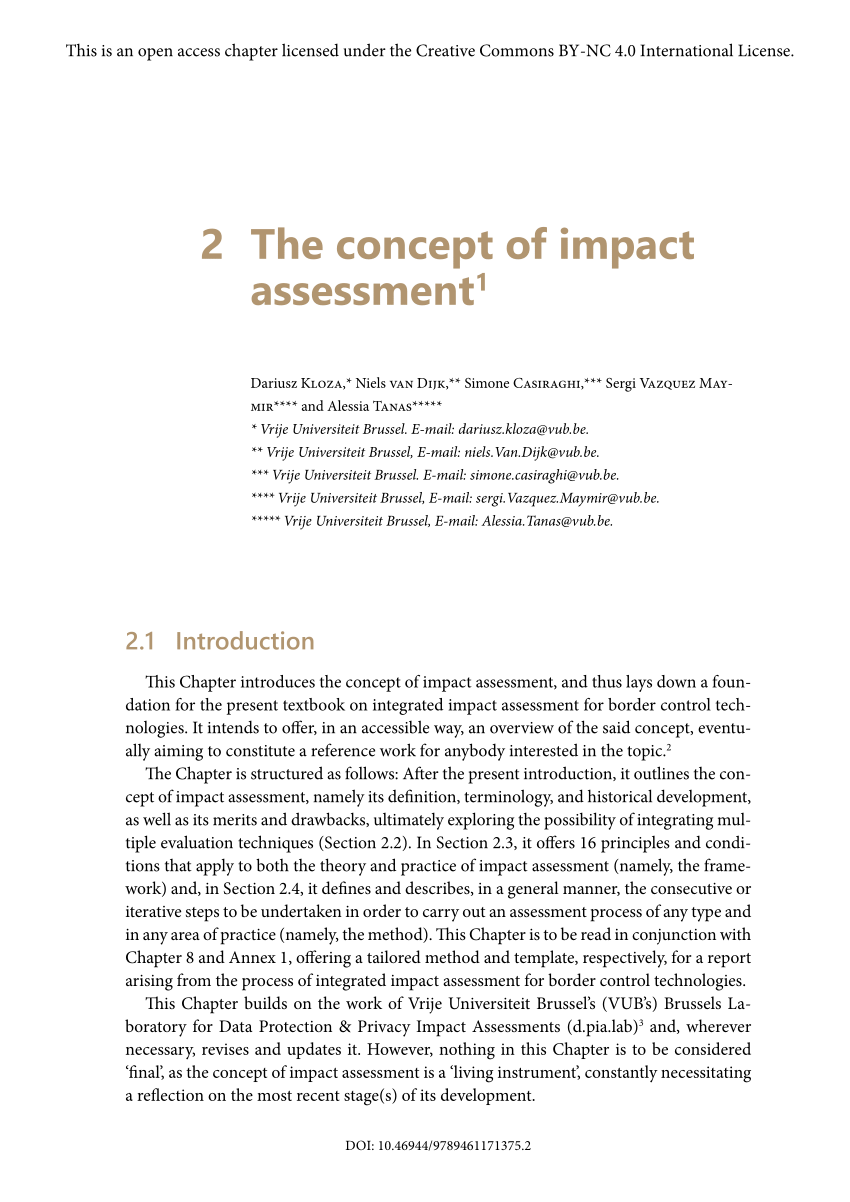 research paper on impact assessment