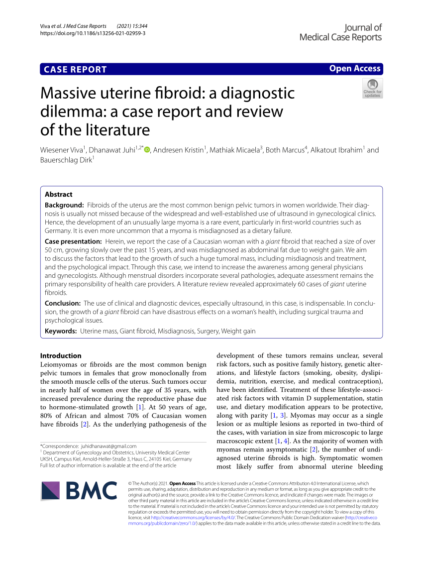 literature review on uterine fibroid