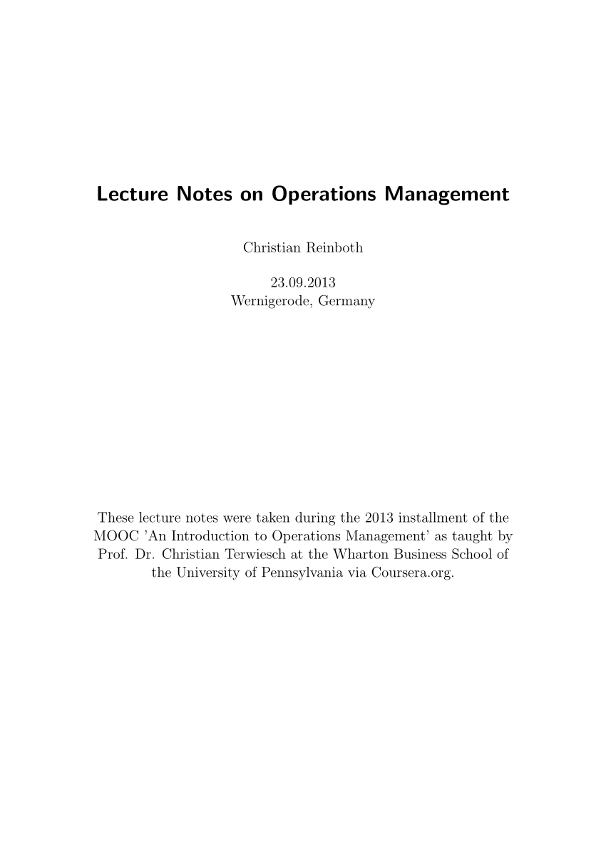 research paper on operation management pdf