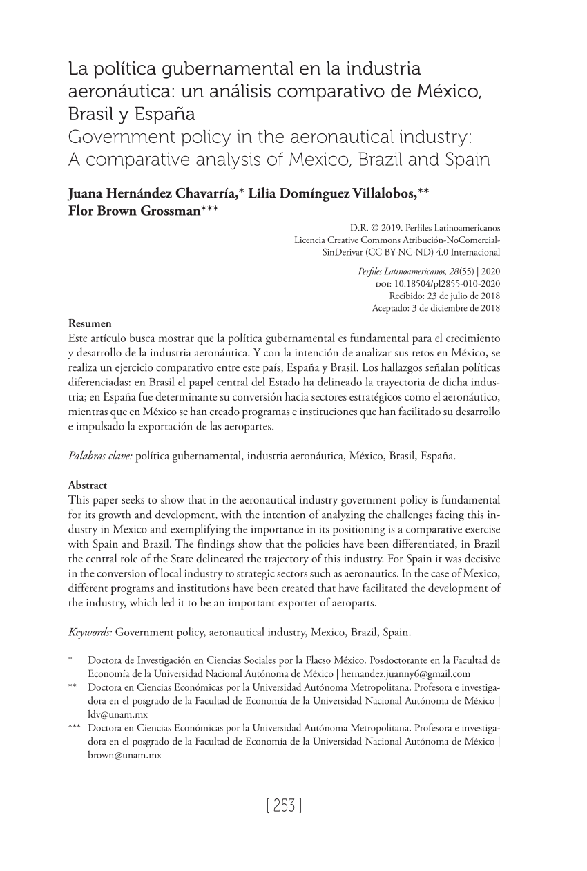 PDF La pol tica gubernamental en la industrial aeron utica