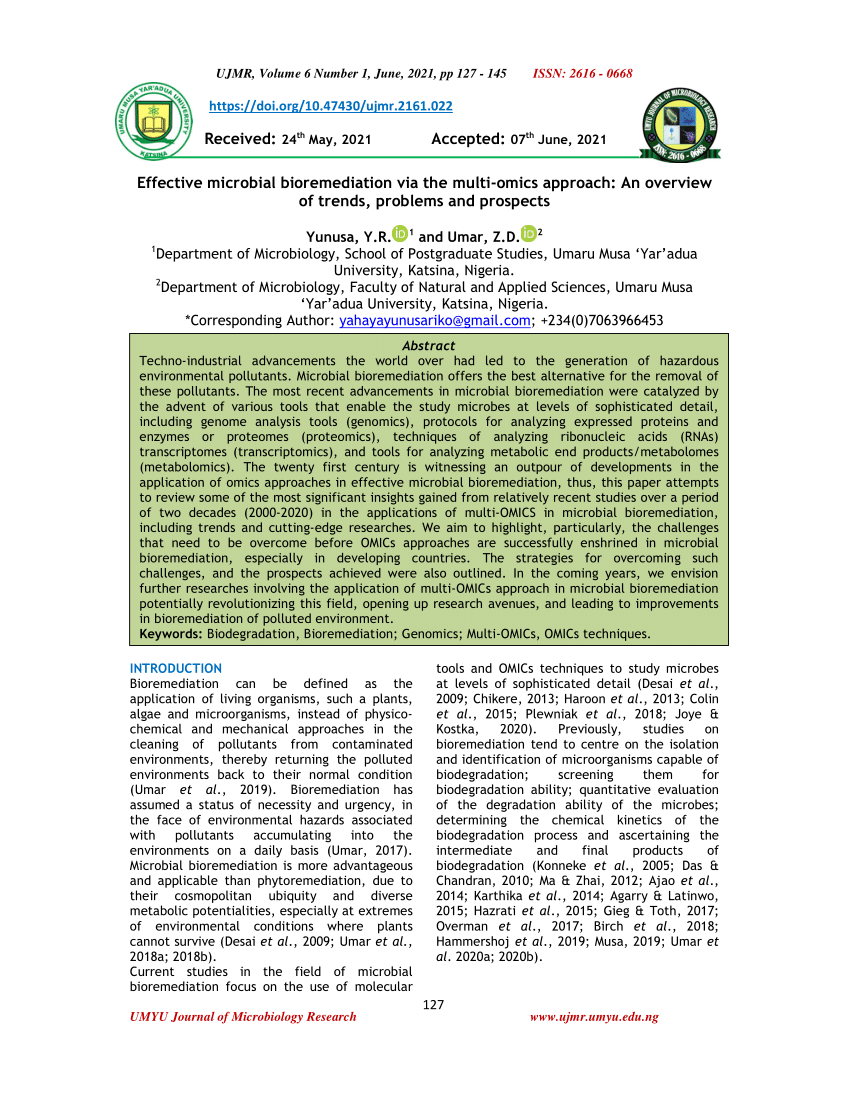 microbial bioremediation research paper