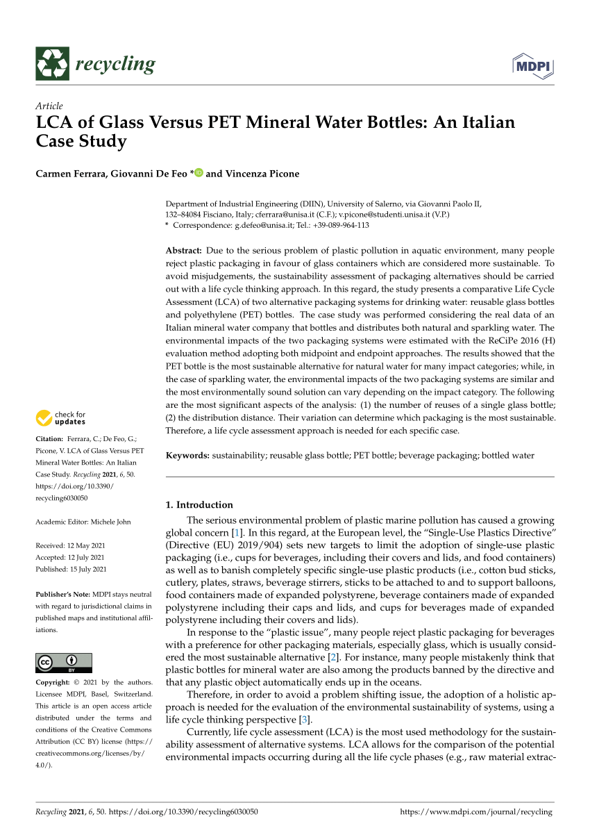 Competitive points of water glass bottles and case analysis of