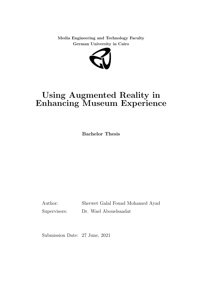 augmented reality thesis subject