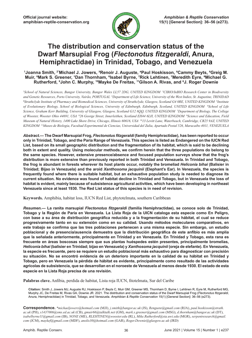 (PDF) The distribution and conservation status of the Dwarf Marsupial