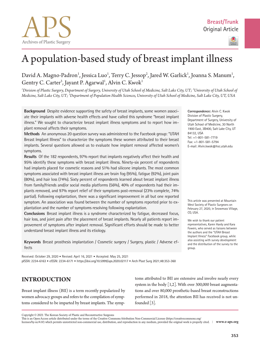 PDF) A population-based study of breast implant illness