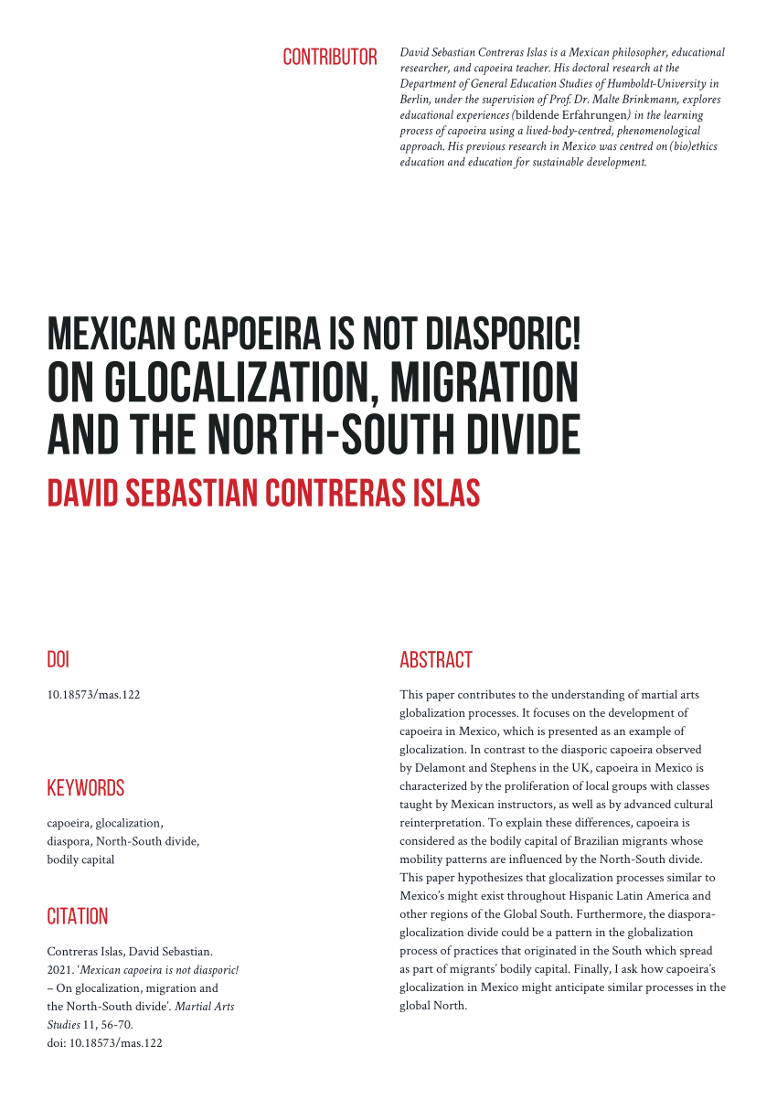 PDF) Mexican capoeira is not diasporic! – On glocalization