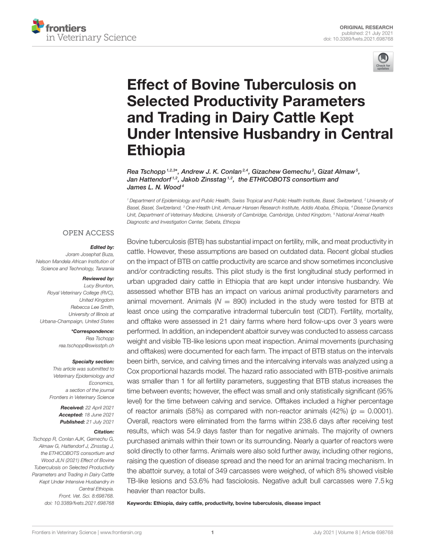 thesis on bovine tuberculosis